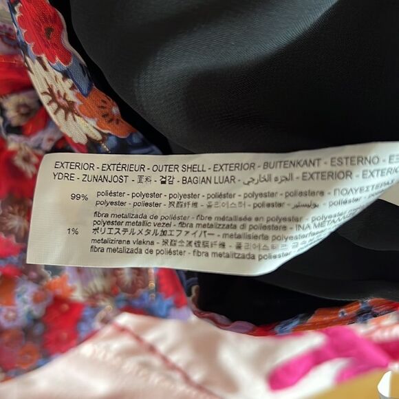 Zara Floral Chiffon Ruched Mini Dress - Picture 9 of 10